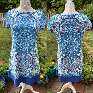 Isaac Mizrahi Live! Porcelain Print Dress SZ M